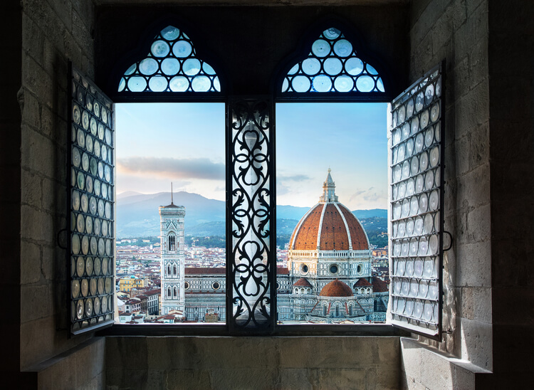 Duomo of Florence through the window