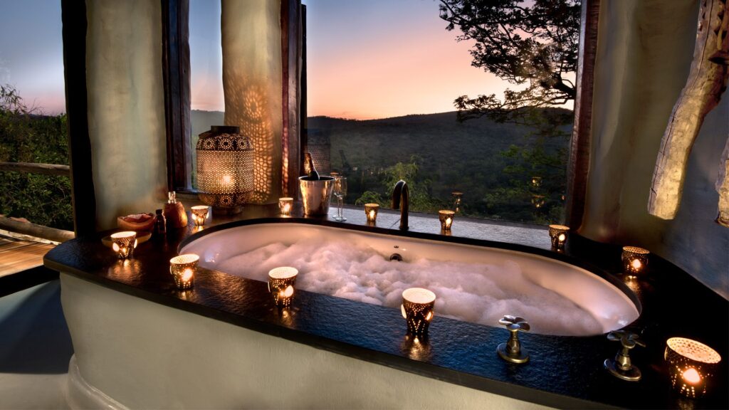 phinda rock lodge guest bath luxury safari south africa