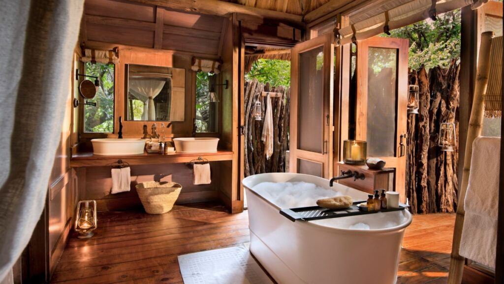 tanzania lake manyara tree lodge room suite bathtub